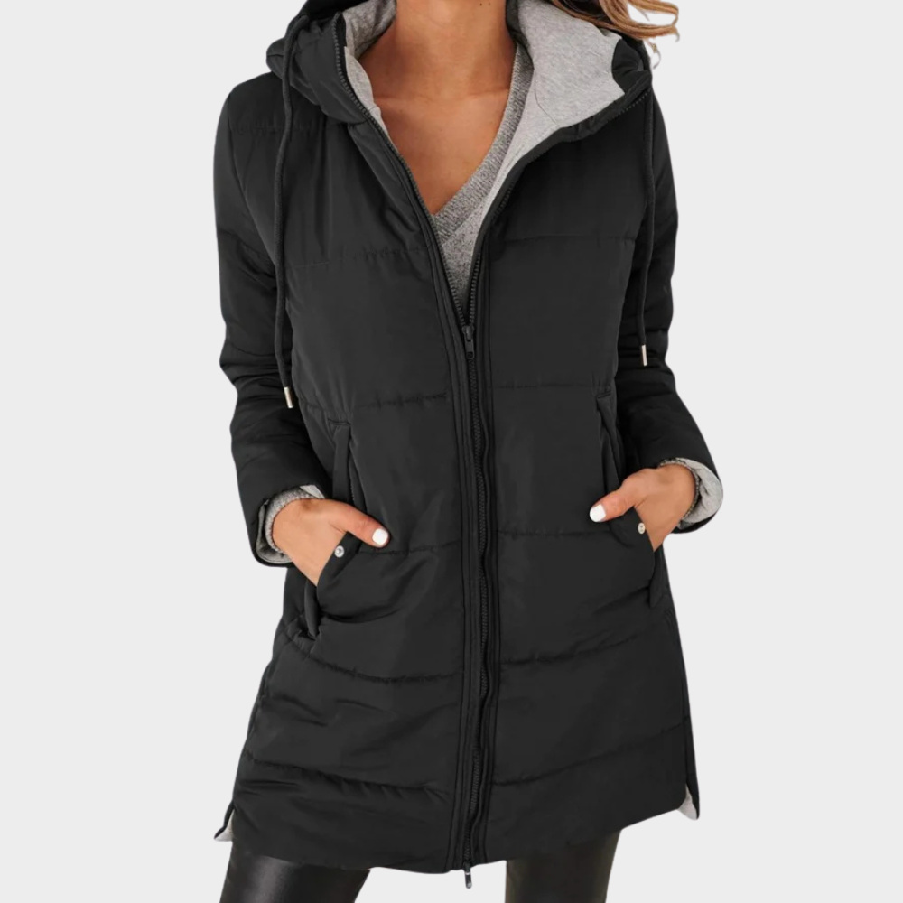 Flavia | Chaqueta acolchada informal con capucha