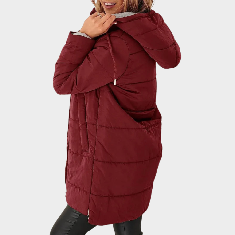 Flavia | Chaqueta acolchada informal con capucha