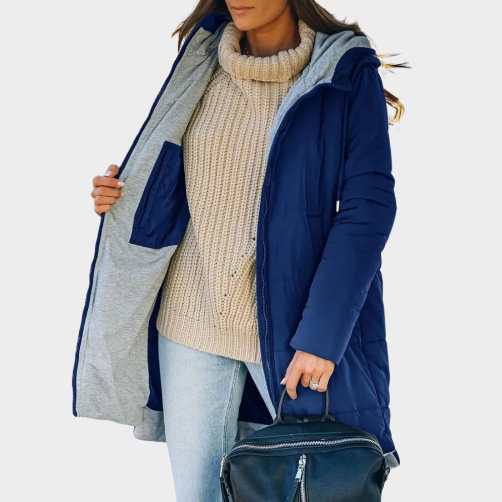 Flavia | Chaqueta acolchada informal con capucha