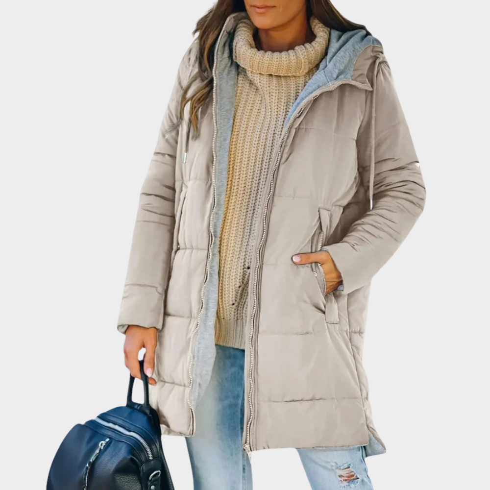 Flavia | Chaqueta acolchada informal con capucha