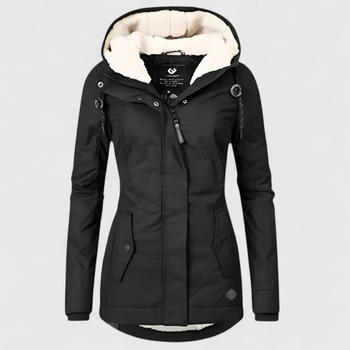 Perla™ | Parka impermeable con capucha forrada de forro polar
