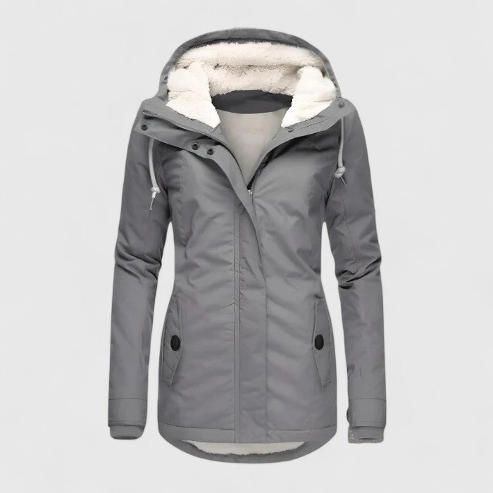 Perla™ | Parka impermeable con capucha forrada de forro polar