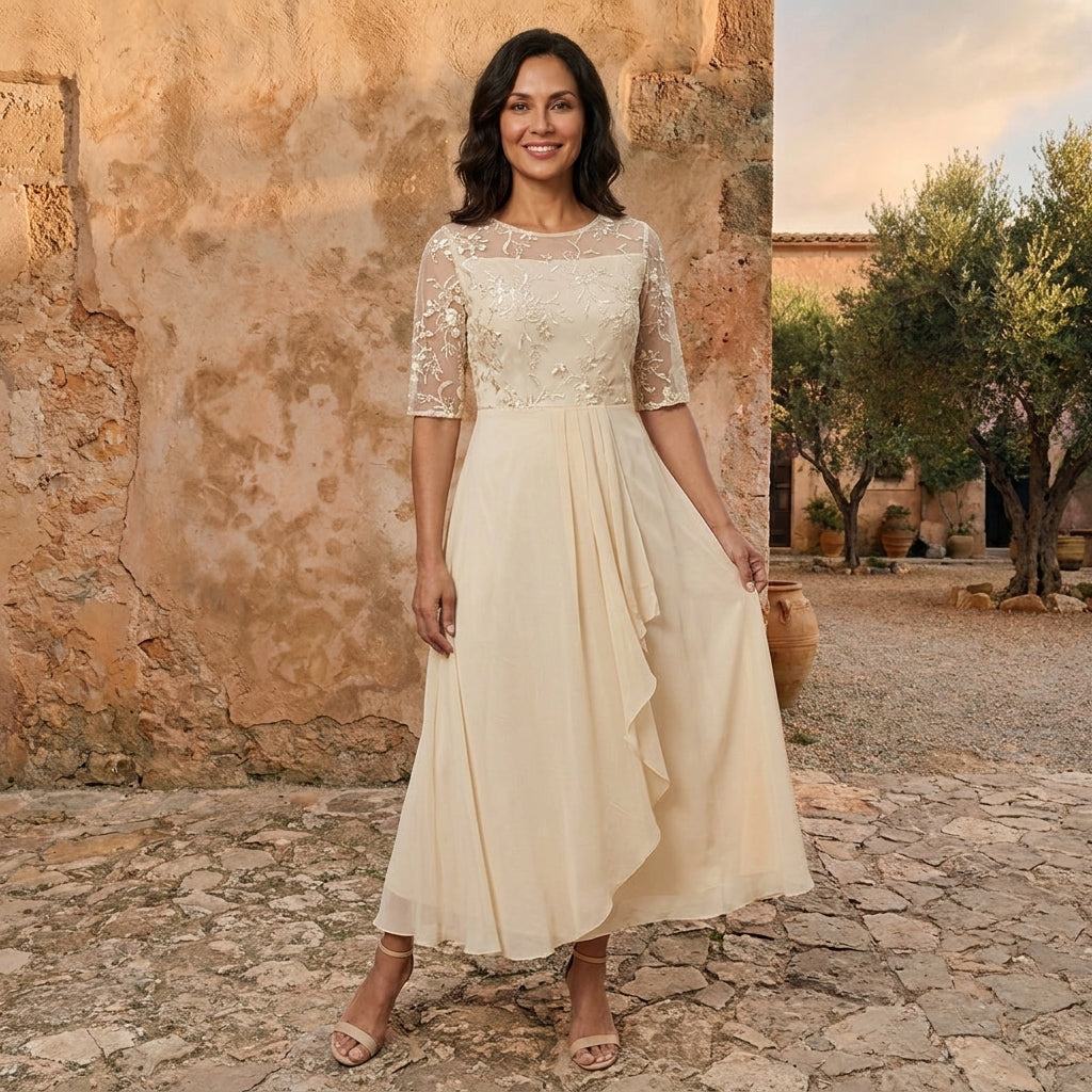 CATALINA | VESTIDO DE GASA ELEGANTE