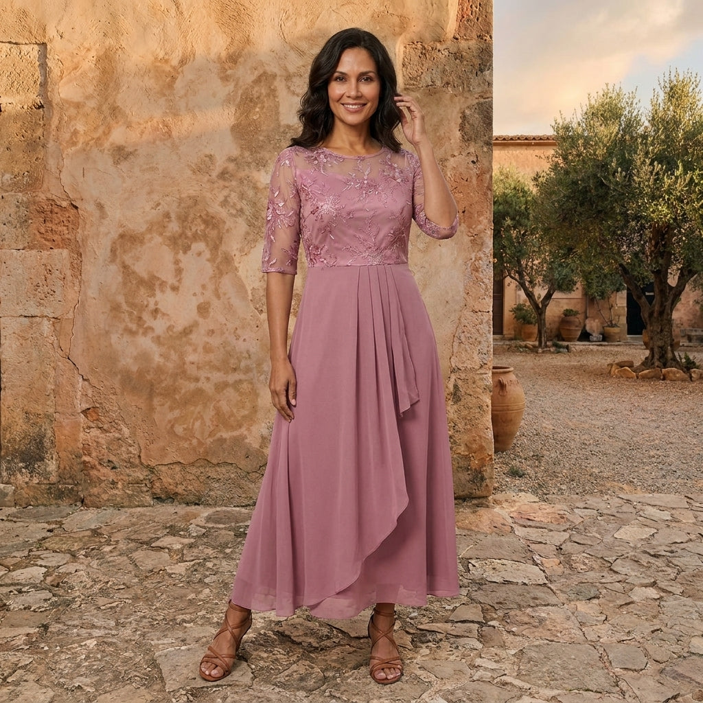 CATALINA | VESTIDO DE GASA ELEGANTE