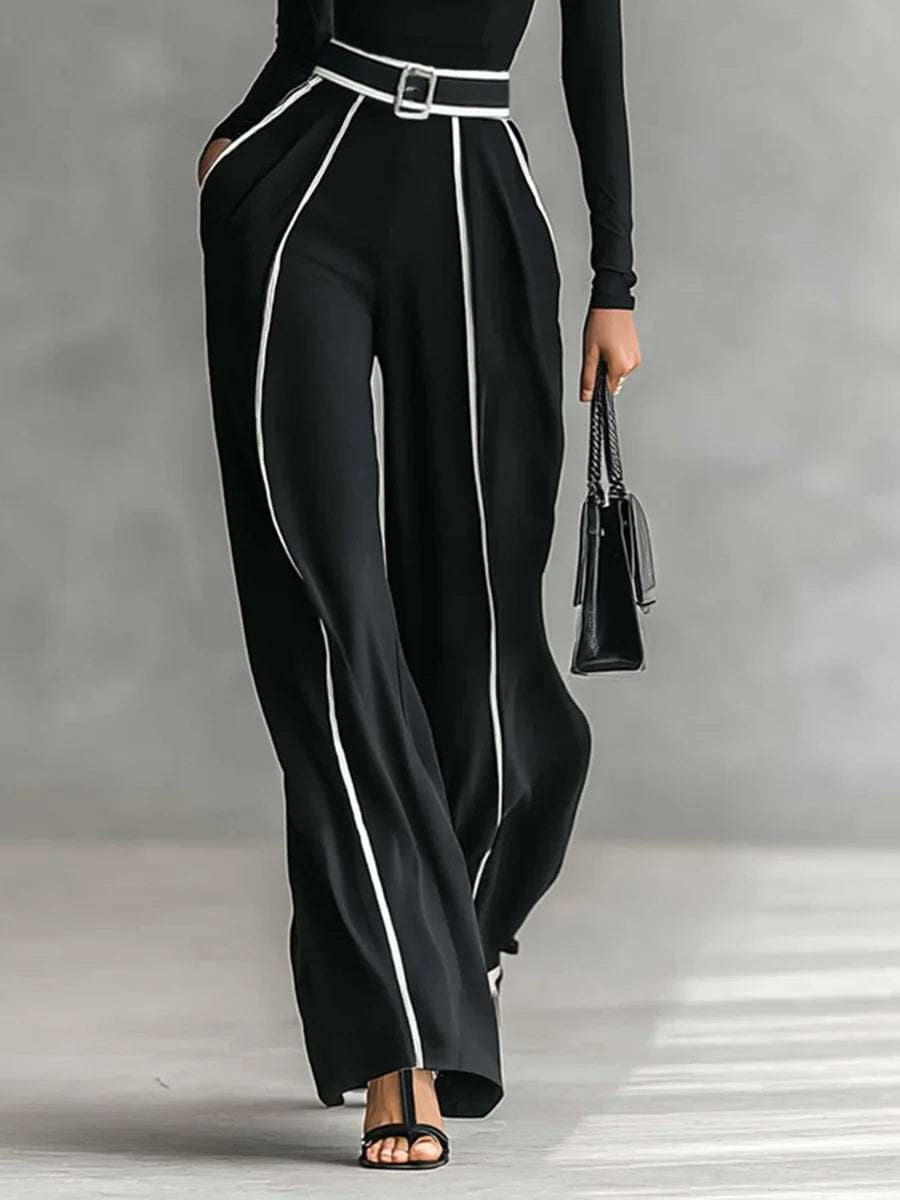 Emma | Elegante conjunto de dos piezas con cuello alto y pantalones