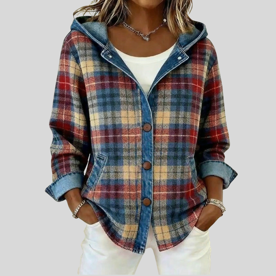 CATALINA | Sobrecamisa de cuadros con capucha
