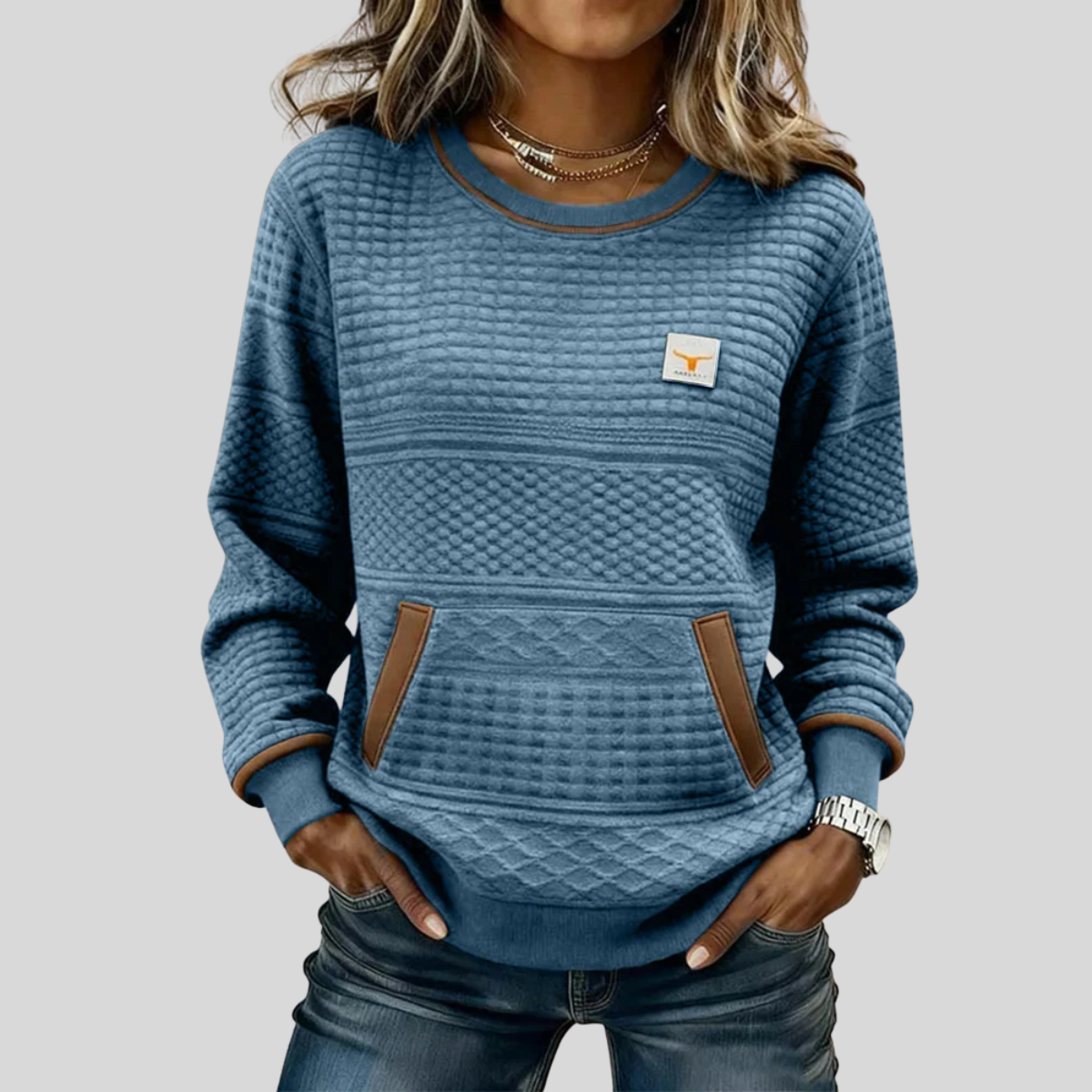 CATALINA | Sudadera acolchada de cuello redondo