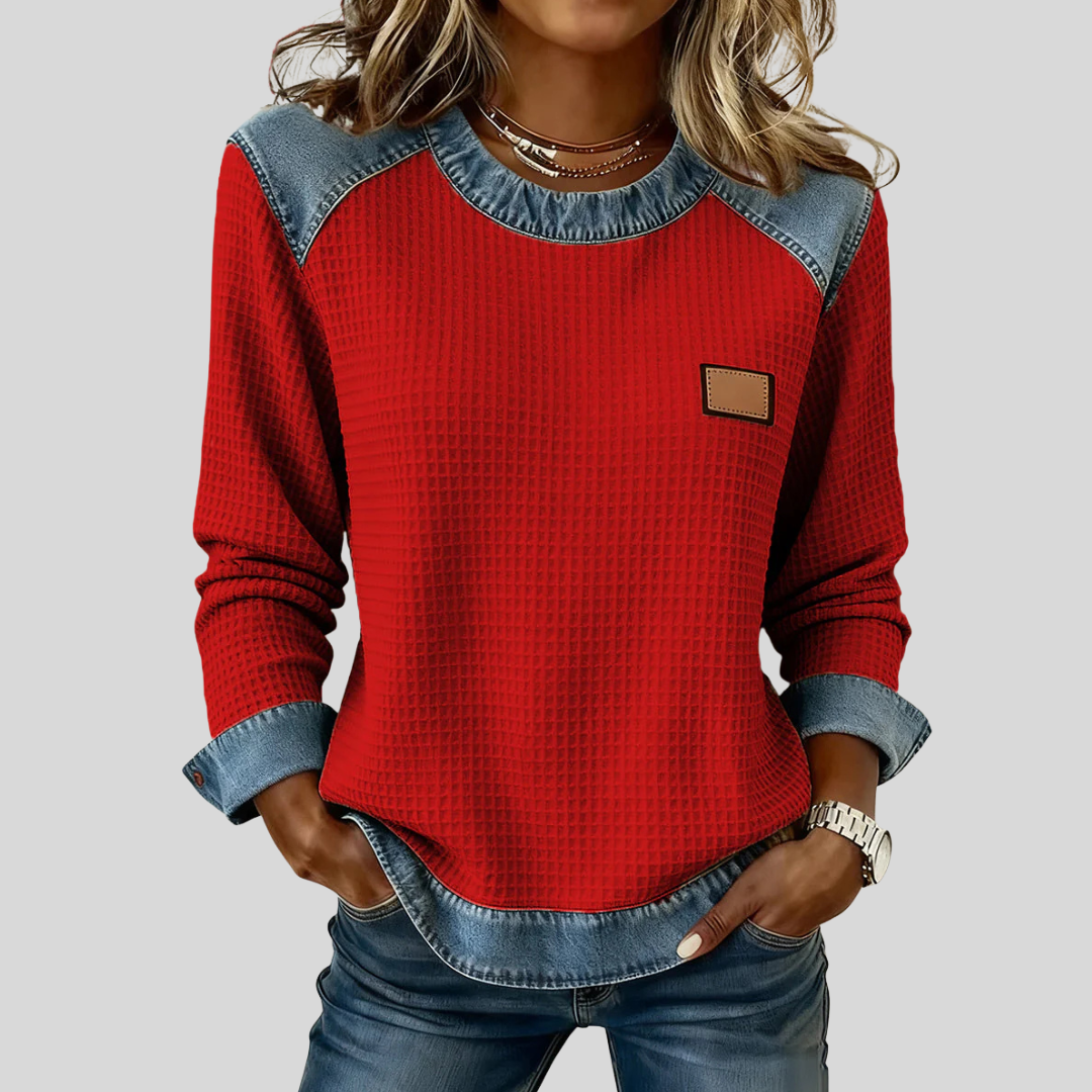 CATALINA | Sudadera texturizada efecto denim