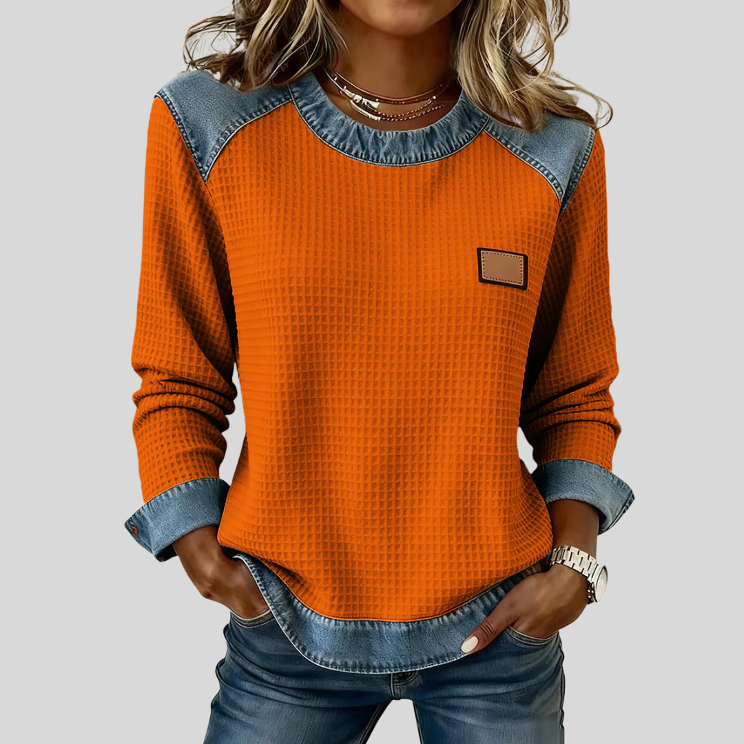 CATALINA | Sudadera texturizada efecto denim