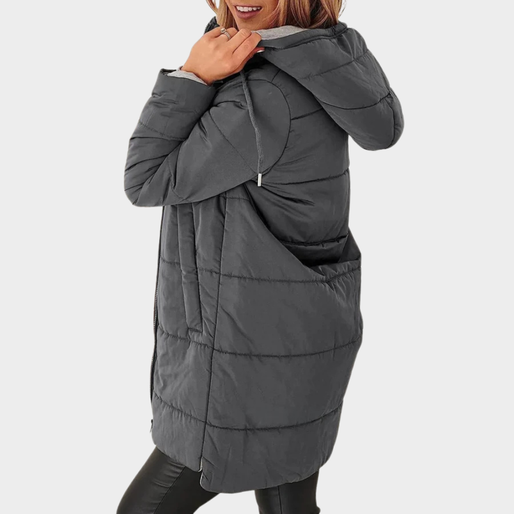 Flavia | Chaqueta acolchada informal con capucha
