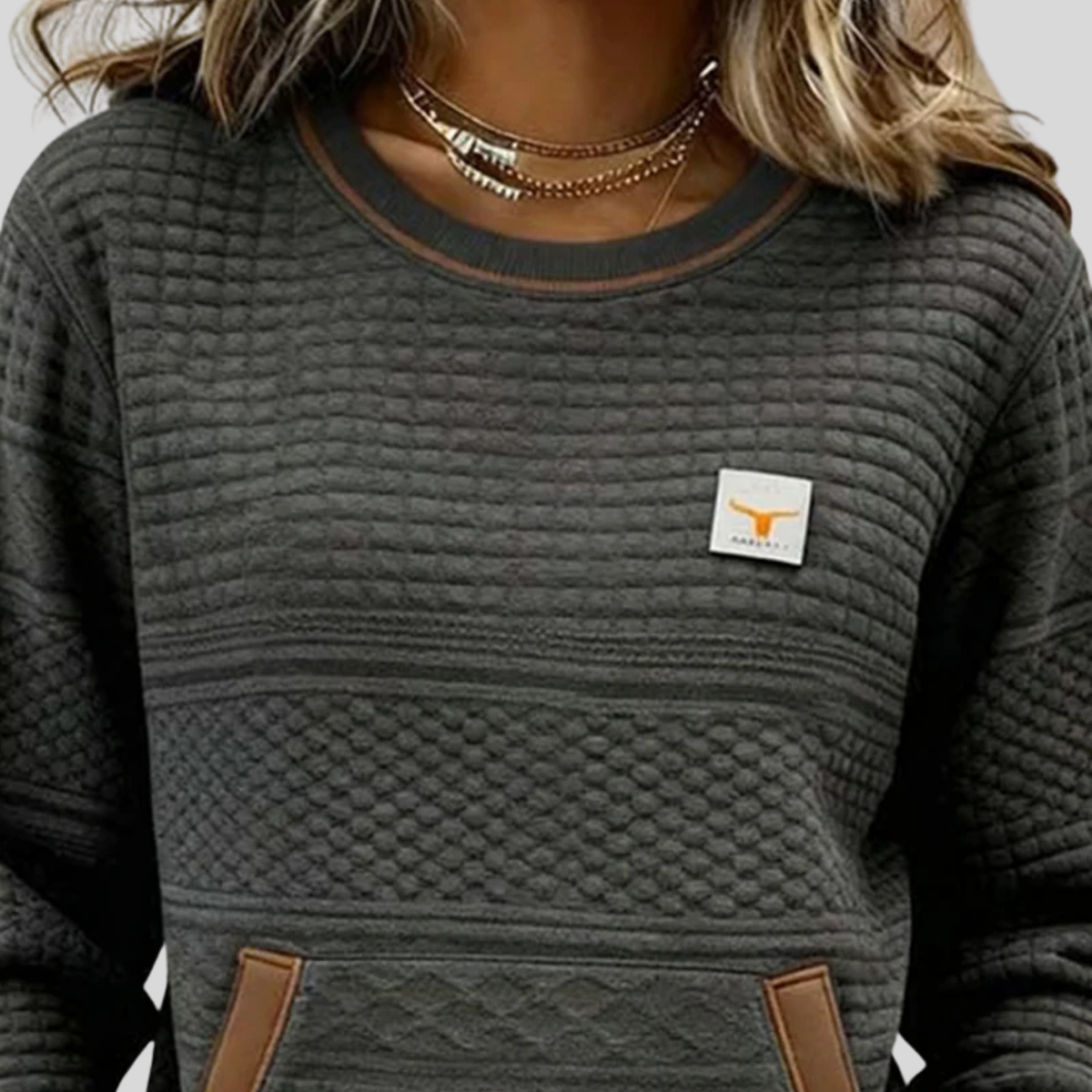 CATALINA | Sudadera acolchada de cuello redondo