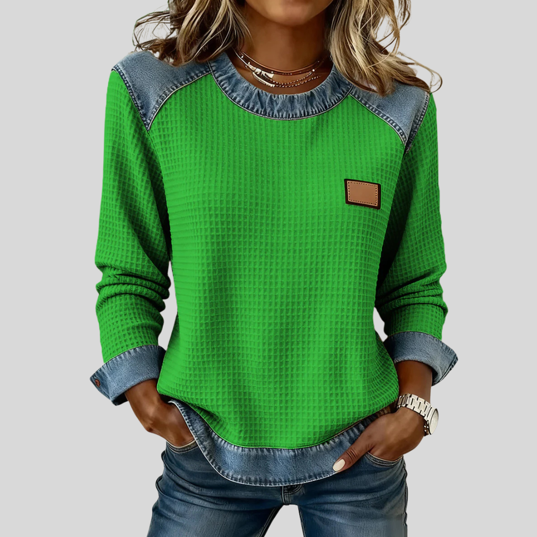 CATALINA | Sudadera texturizada efecto denim