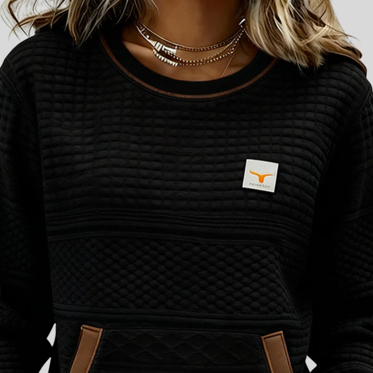 CATALINA | Sudadera acolchada de cuello redondo