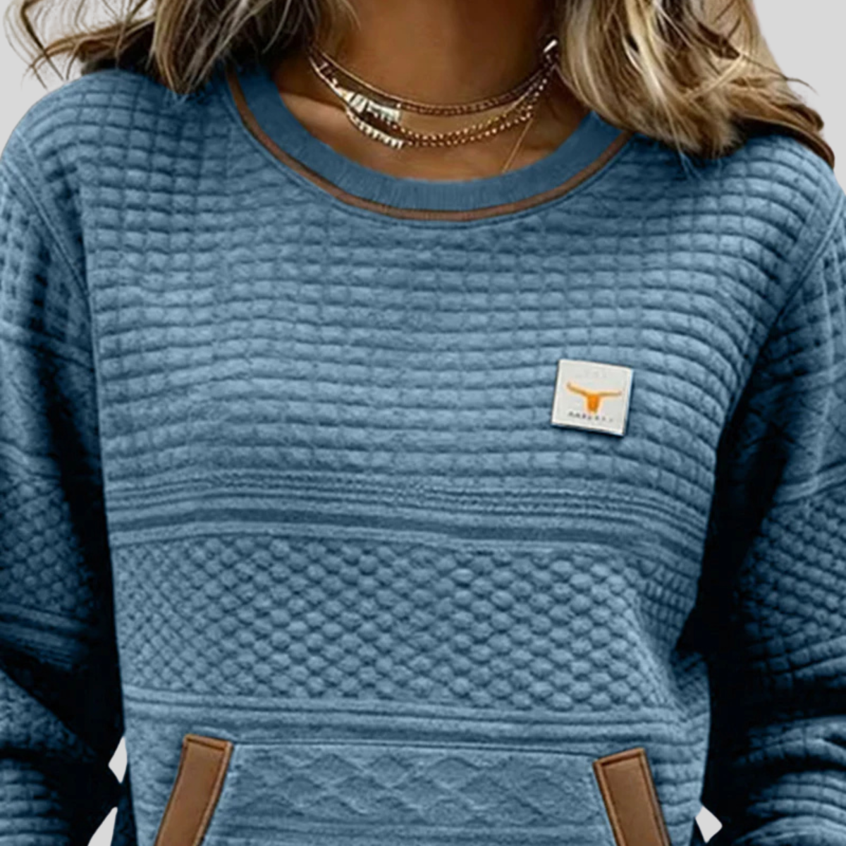 CATALINA | Sudadera acolchada de cuello redondo