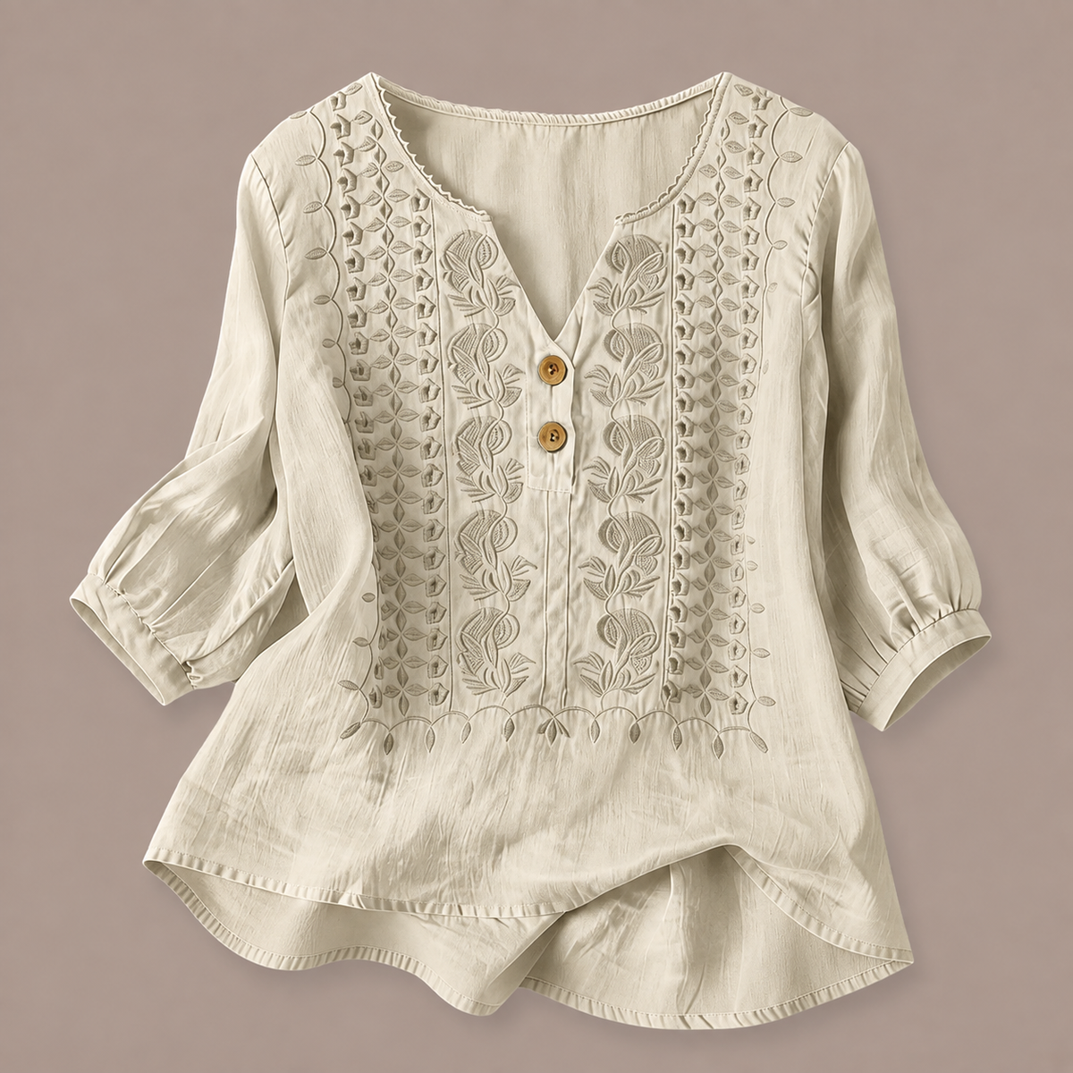 Blusa de Algodón y Lino Adelina