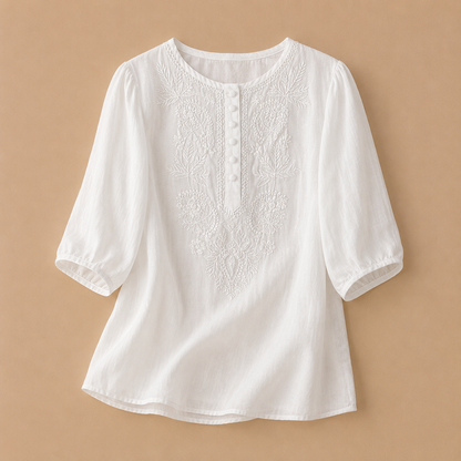 Martha | Blusa de Algodón y Lino Verena