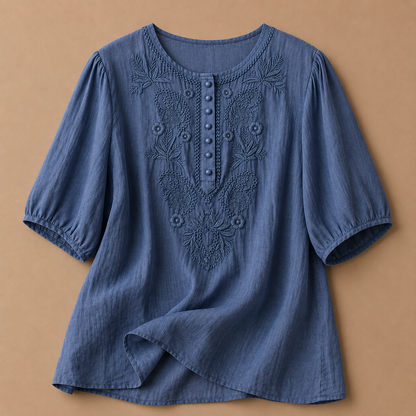 Martha | Blusa de Algodón y Lino Verena