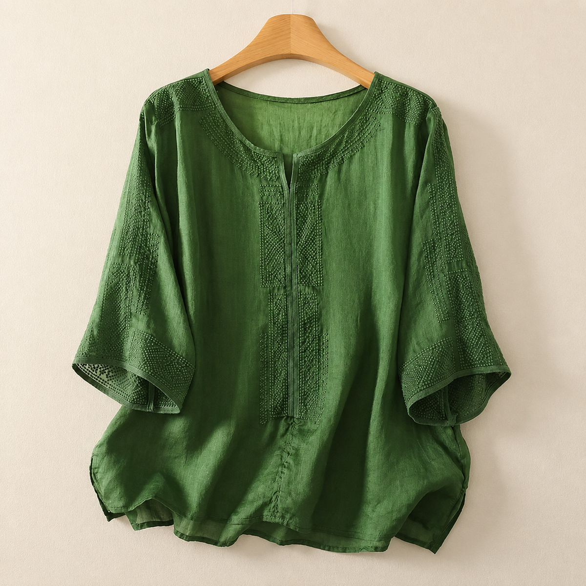 Blusa de Algodón y Lino Celine