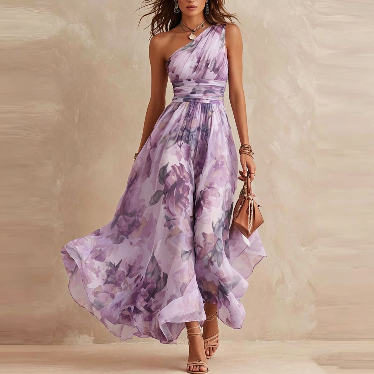Aurora™ | Vestido Floral Asimétrico