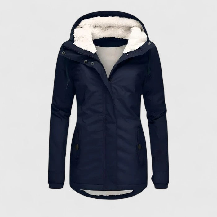 Perla™ | Parka impermeable con capucha forrada de forro polar