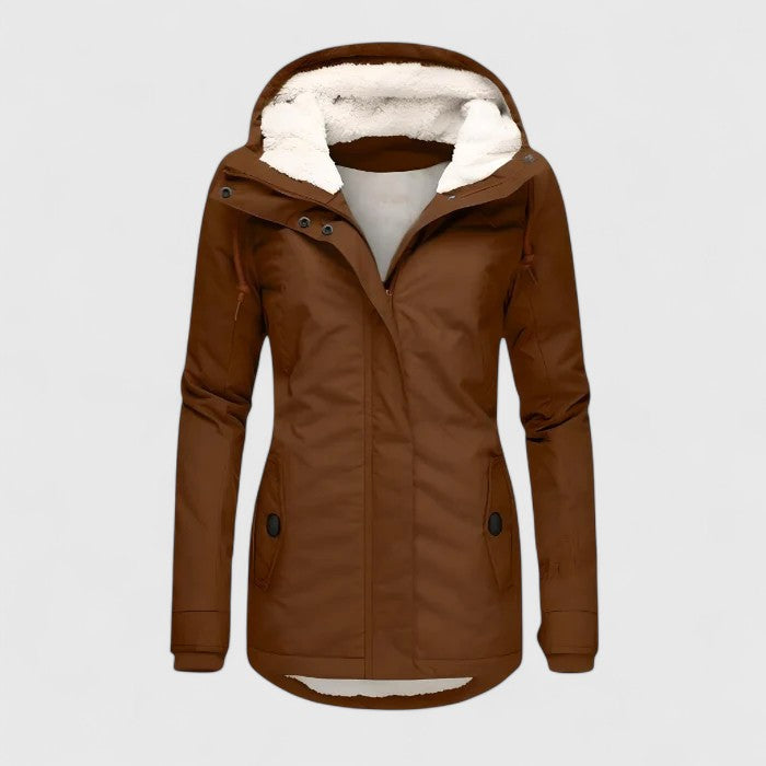 Perla™ | Parka impermeable con capucha forrada de forro polar