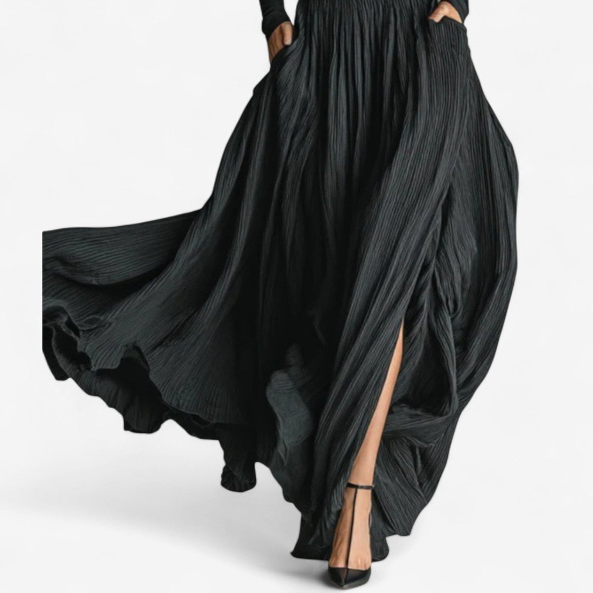 Raquel | Vestido largo de cintura alta