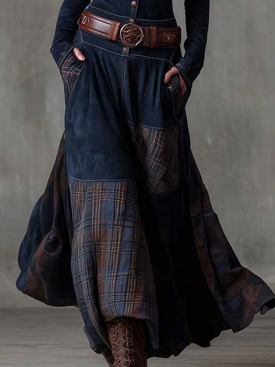 Livia – Maxivestido de ante con cinturón