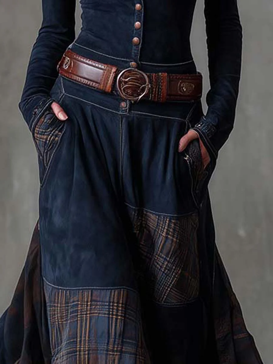 Livia – Maxivestido de ante con cinturón