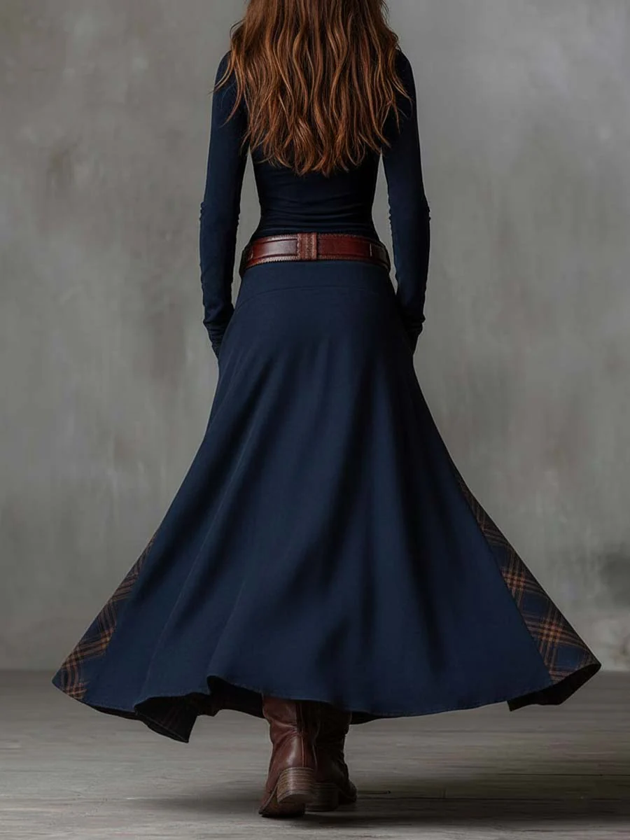Livia – Maxivestido de ante con cinturón