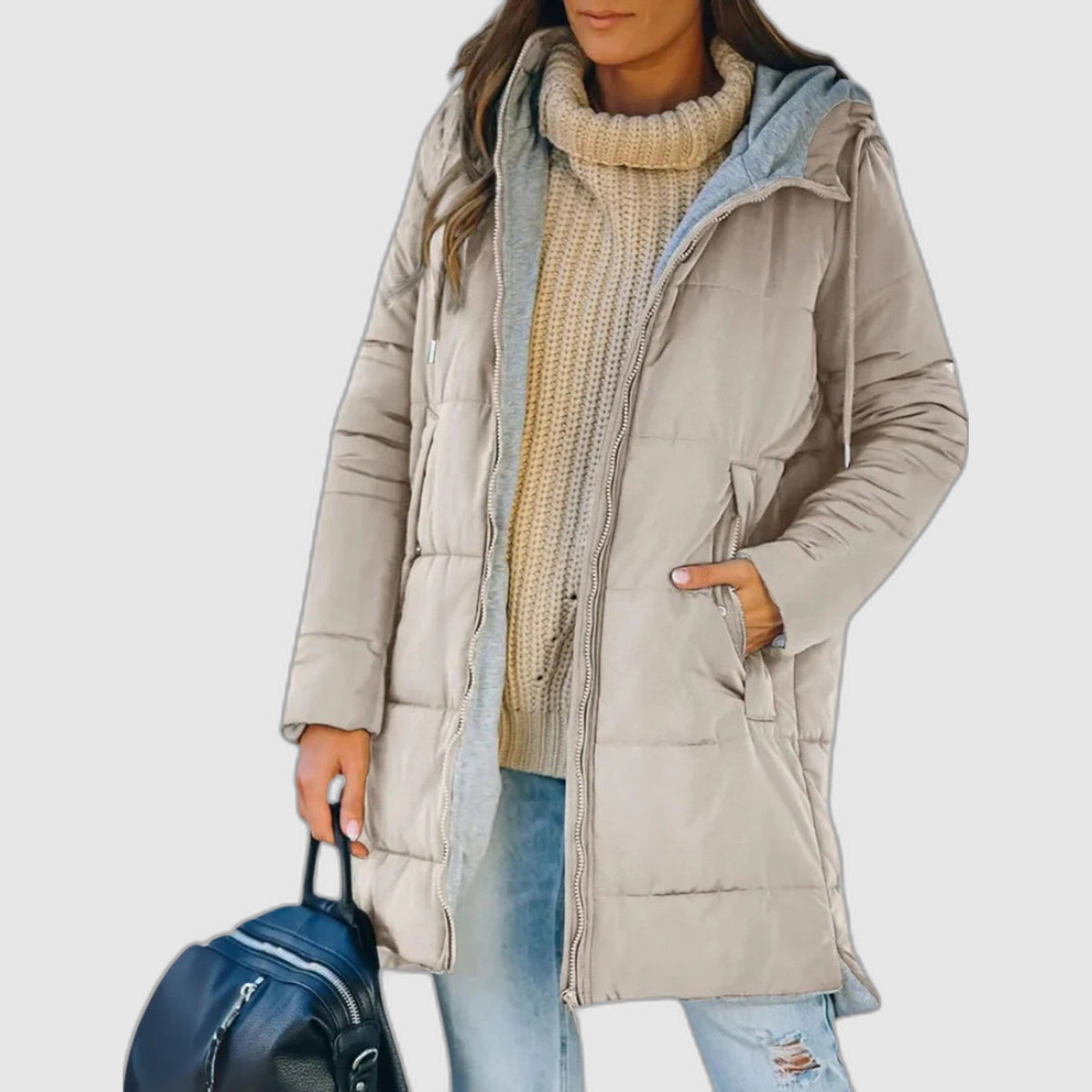 Flavia | Chaqueta acolchada informal con capucha