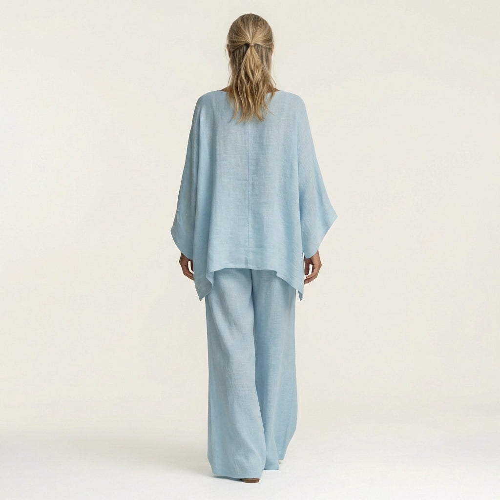 Elena™ | Conjunto Bohemio de Lino