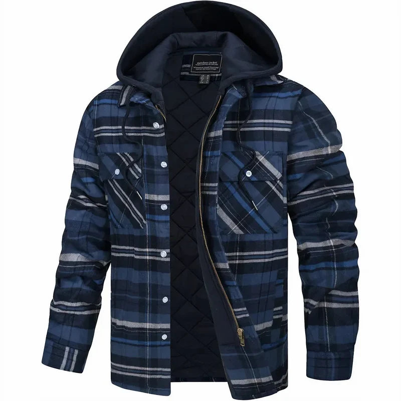 Esteban | Chaqueta de Cuadros Abrigada